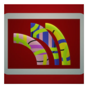 Póster Tubos modernos de diseño de arte gráfico sobre cir