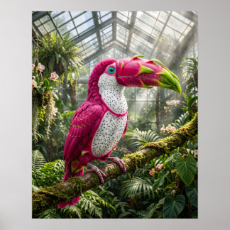 Póster Tucán de Fruta de Dragón Vibrante