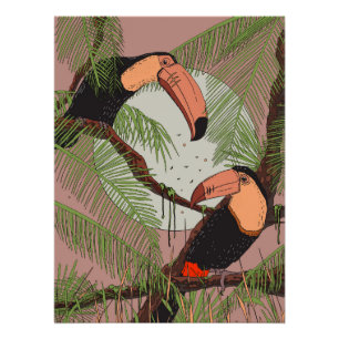 Póster Tucanes Vintage