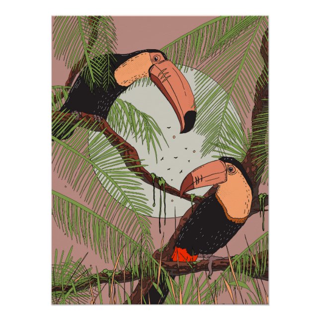 Póster Tucanes Vintage (Anverso)