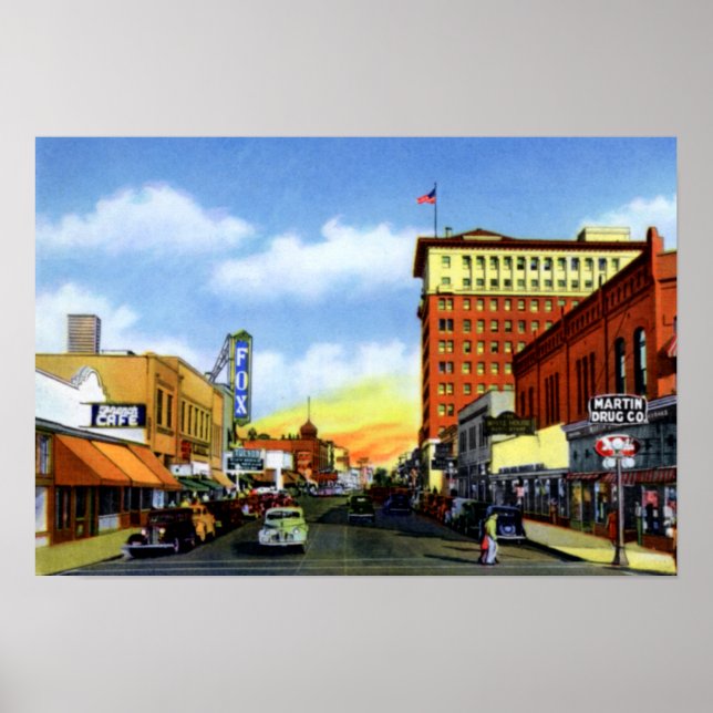 Póster Tucson Arizona en Congress Street (Frente)