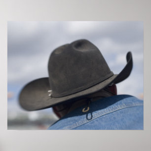 Póster Tucson, Arizona. Gorras de vaquero funcionando en