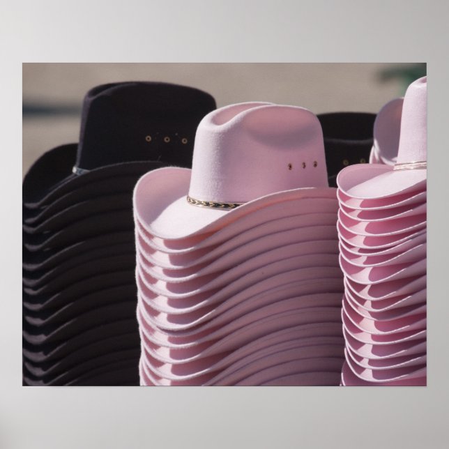 Póster Tucson, Arizona. Gorras de vaqueros para hombres y (Frente)