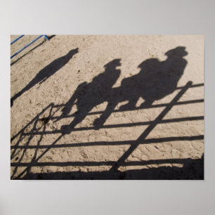 Póster Tucson, Arizona: Sombras de competidores de Rodeo