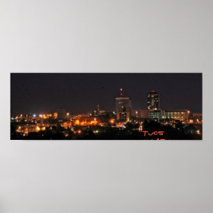 Póster Tucson en la noche