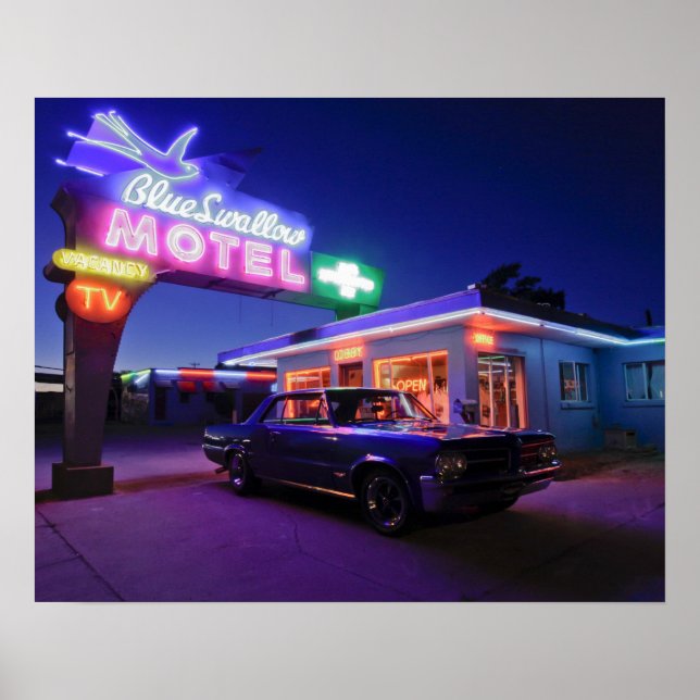 Póster Tucumcari, Nuevo México, Estados Unidos. Ruta 66 2 (Frente)