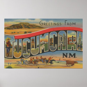 Póster Tucumcari, Nuevo México - Grandes Escenas Carta