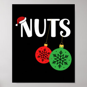 Póster Tuercas de pecho coincidiendo con castañas Navidad