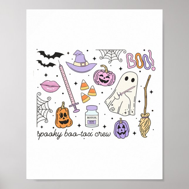 Póster Tuidosa enfermera de botox de Halloween (Frente)