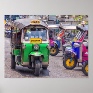 Póster Tuk tuk de Bangkok