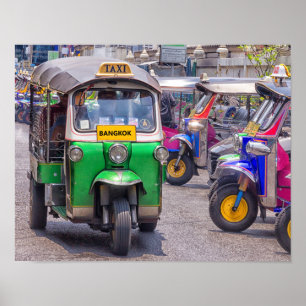 Póster Tuk tuk de Bangkok