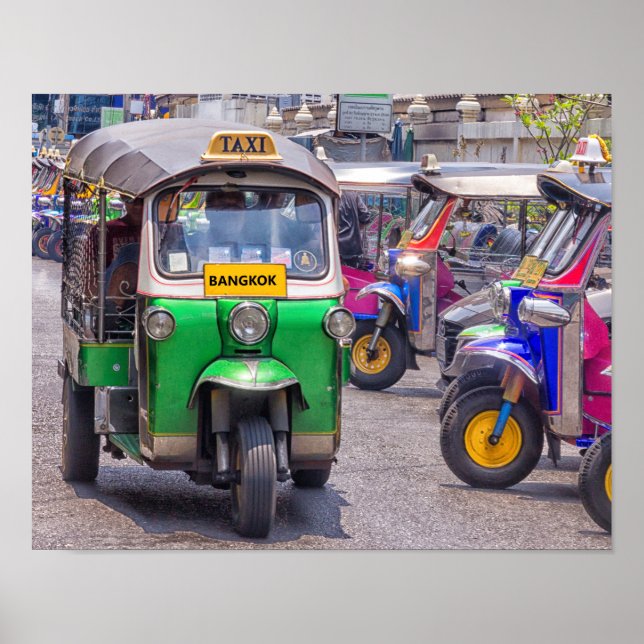 Póster Tuk tuk de Bangkok (Frente)