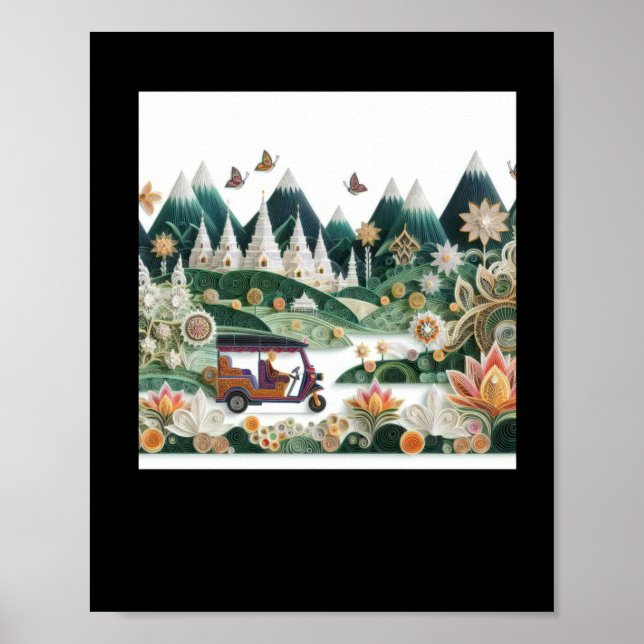 Póster Tuk Tuk Thailand #1 Pegatina (Frente)