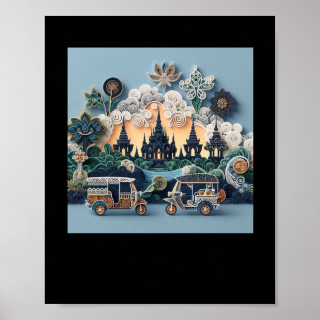 Póster Tuk Tuk Thailand #6 Pegatina (Frente)