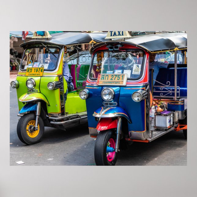 Póster Tuk tuk tuk de Bangkok (Frente)