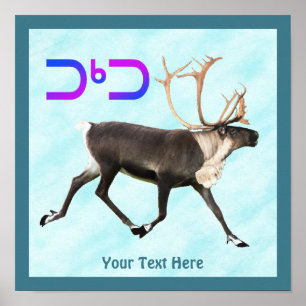 Póster Tuktu - Caribou On Snow