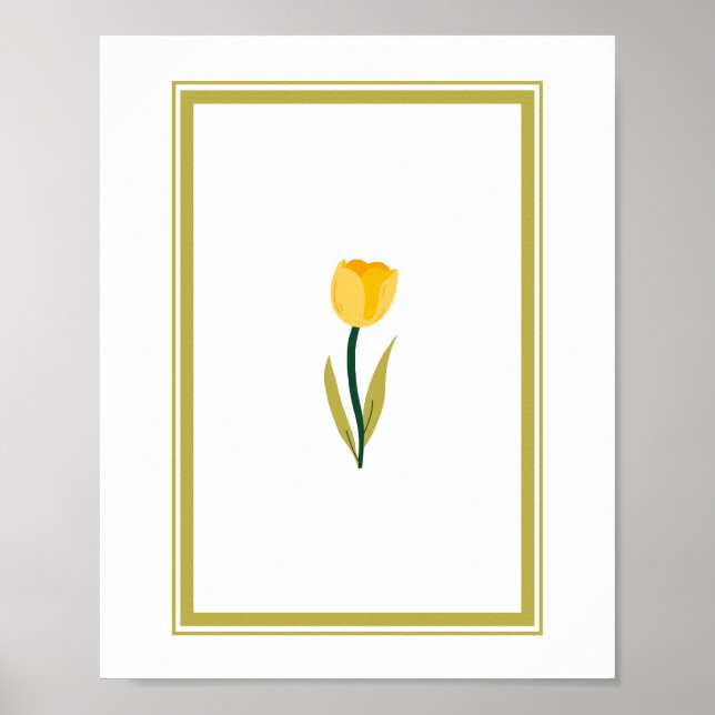 Póster Tulip amarillo (Frente)