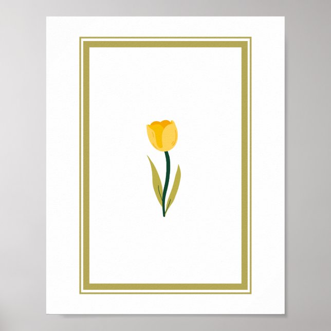 Póster Tulip amarillo (Frente)