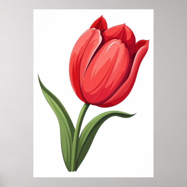 Póster Tulip de flor (Frente)