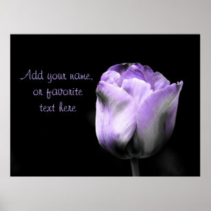 Póster Tulipán morado- Personalizar o Personalizar