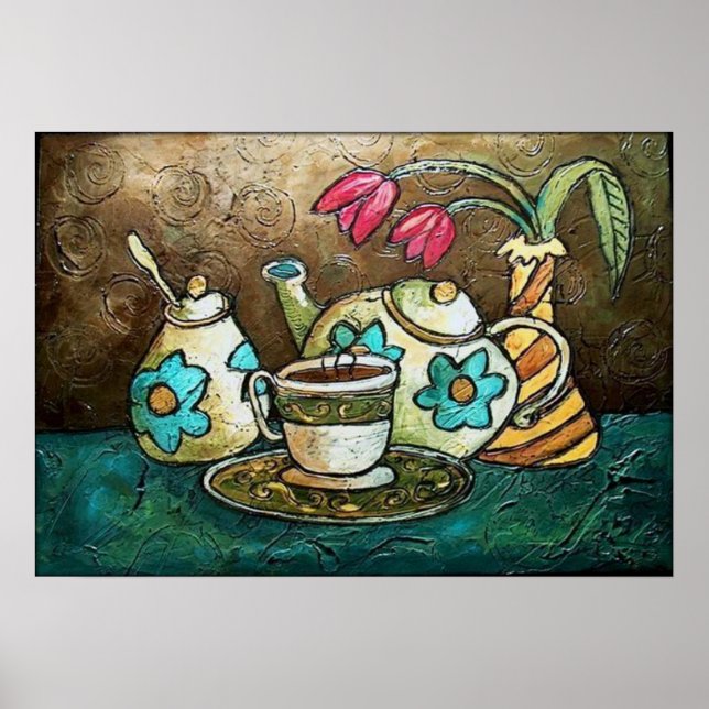 Póster Tulipán y té II (Frente)