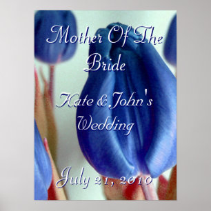 Póster Tulipanes azules