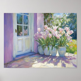 Póster Tulipanes de bienvenida