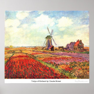 Póster Tulipanes de Holanda por Claude Monet