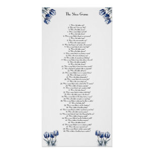 Póster Tulipanes en azul de Delft personalizables