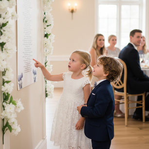 Póster Tulipanes en el personalizable azul Delft