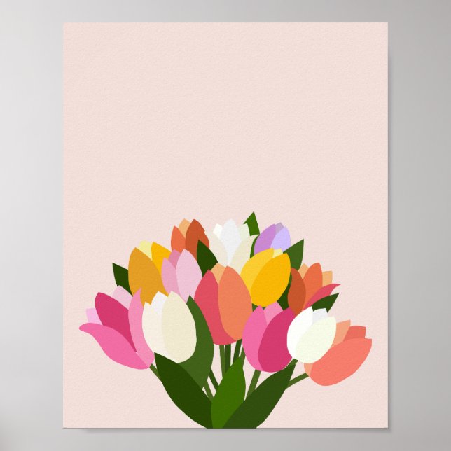 Póster Tulipanes frescos 05 (Frente)