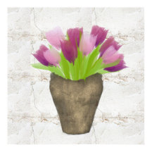 Tulipanes morados de bonito en la Rústica de las A