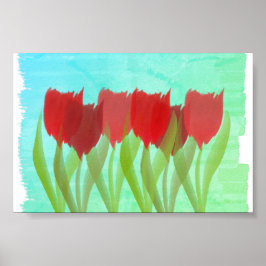 Póster Tulipanes personalizados