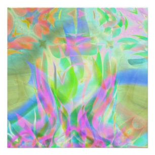 Póster 'Tulipanes y lirios'