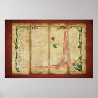 Póster Tulipomania Graph (rojo)