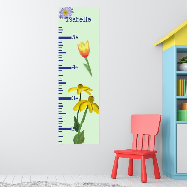Póster Tulips and Daisies Growth Chart (Guardería 1)