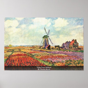 Póster Tulips, De Holanda, Por Claude Monet