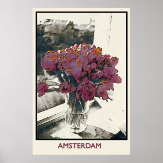 Póster TULIPS en AMSTERDAM, poster