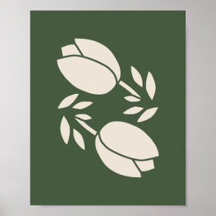 Póster Tulips Green