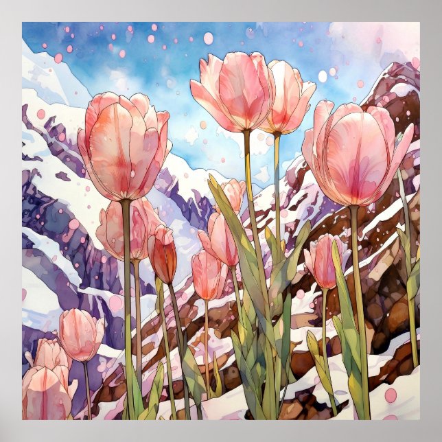 Póster Tulips Wall Art, Plaza Floral (Frente)