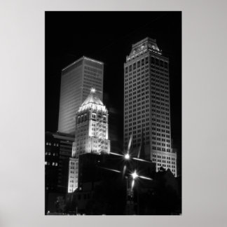 Póster Tulsa After Dark Black and White, 2010