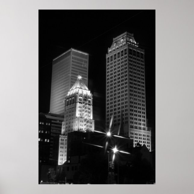 Póster Tulsa After Dark Black and White, 2010 (Frente)