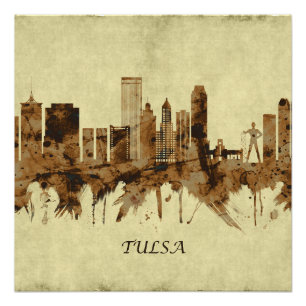 Póster Tulsa Oklahoma Cityscape