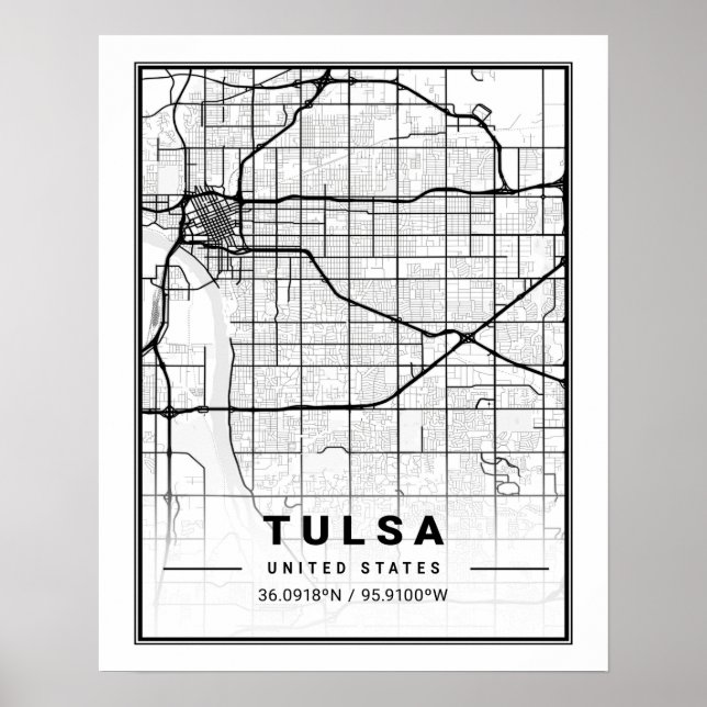Póster Tulsa Oklahoma, EE.UU. (Frente)