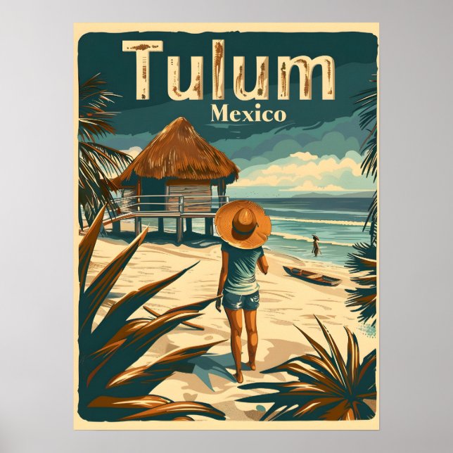 Póster Tulum Beach México (Frente)