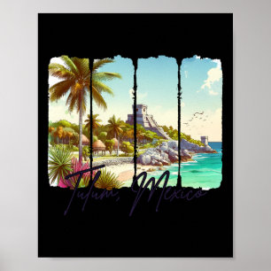 Póster Tulum México Viaje Encuentrame En Tulum Recuerdo