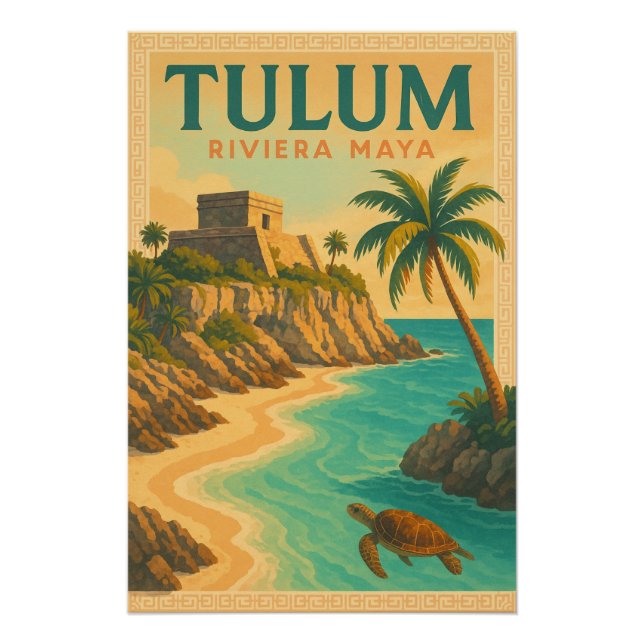 Póster Tulum – Riviera Maya viaje (Anverso)