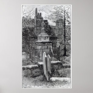 Póster Tumba de Hogarth en el cementerio de Chiswick