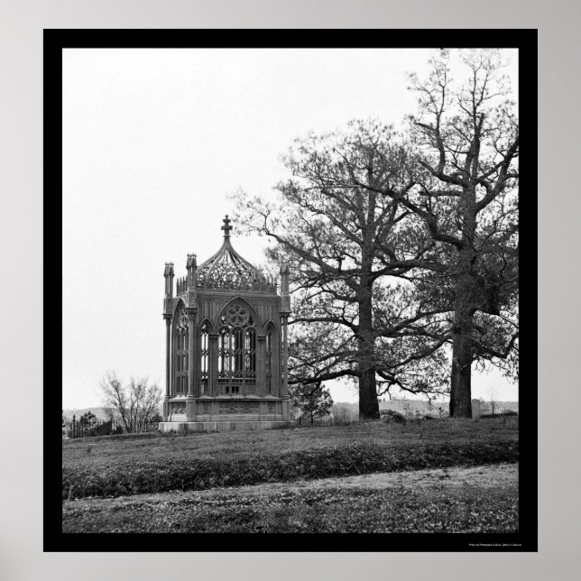 Póster Tumba del presidente James Monroe en Richmond 1865 (Frente)