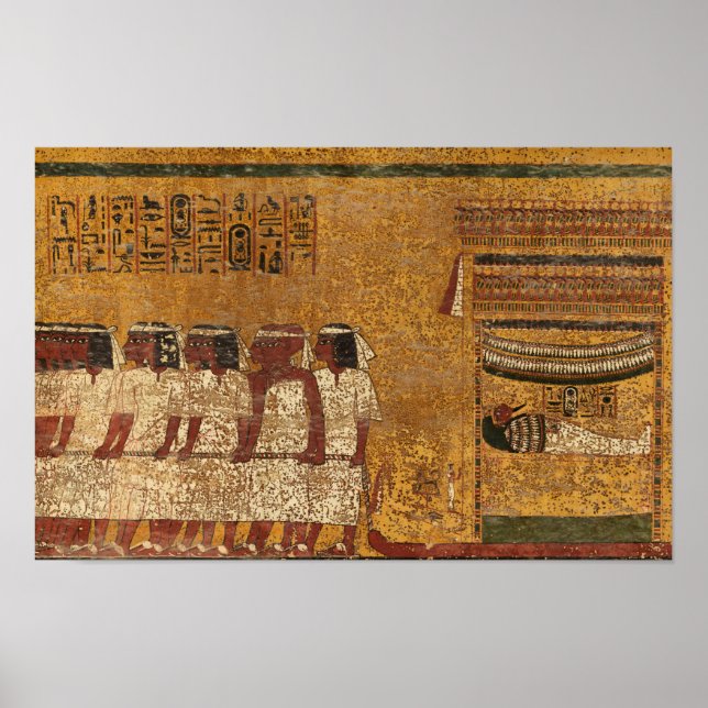 Póster Tumba Tutankhamun, pared este de la historia egipc (Frente)